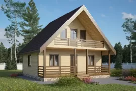 Two-storey wooden house, 98 m2, Bulgaria